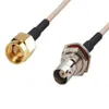 RF Coaxial Coax كابل التجمع SMA ذكر إلى BNC الإناث Bulkhead RG316 كابل محوري