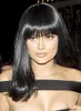 100 % de vrais cheveux ! Kylie Jenner Pretty Womens Perruque de cheveux capless moyenne droite
