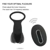 Cock Ring Silicone Vibring Penisl Ring Trådlös Fjärrkontroll Onani Vibrator Vuxen Product Sexleksaker För Män Kvinnor Gay Y18110302