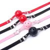 Pink Breattable Open Mouth Ball Gag Pu Leather BDSM Bondage Toys in Adult Games Flirting Sex Products Erotic Toys For CouPs3874789