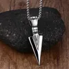 Slående män vintage spearhead arrowhead hänge halsband för män speciella surf cykla chocker rostfritt stål smycken