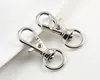 80st Silver Bronze Plated Metal Swivel Lobster Clasp Clips Key Hooks Keychain Split Key Ring Findings Clasps Göra 30mm