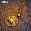 Jinao Hip Hop Men Men Women Bling Jewelry Necklace Gold Color Iced Out Micro Crystal The Last Supper Necklace Pendant Rope Chain8849668