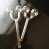 Fumando tubo mini cachimbo de vidro de vidro de vidro colorido em forma de metal em forma de lingringshot