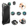 Nieuwe telefooncase lens voor iPhone 8 beschermende rugschaal met 3 afzonderlijke externe camera lens wijd hoek fisheye macro mobiele telefoon lens case