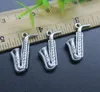 Wholesale 30pcs Sax Saxophone Alloy Charms Pendant Retro Jewelry Making DIY Keychain Ancient Silver Pendant For Bracelet Earrings 27*17mm