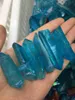 6pcs إسقاط الطبيعية الأزرق الأزرق من التيتانيوم aura quartz الكريستال الأحجار الكريمة نقطة شقرا شقرا النقطة الكريستال لصنع المجوهرات 4508803