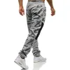Mannen broeken casual mannelijke rechte camouflagebroeken joggingbroek katoen atleet training zwart grijs plus size m-2XL