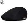 FS Unisex High Quality Beret Cap Summer Sun Breathable Hat For Men Women Fashion Flat Caps Black Cabbie Hats