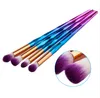 4pcs Eyeshadow Brush Set Diamond Shape Rainbow Makeup Brushes Cosmetics Dropshipping Beauty Puerple Hair Make Up Brush