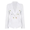 Damen Black Blazer Feminino Formale Jacke Frauen kurze weiße Jacken Frauen Longsleeve Business Anzug WS2509C8679873