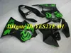 Motorcycle Fairing kit for KAWASAKI Ninja ZX6R 636 00 01 02 ZX 6R 2000 2001 2002 ABS Green black Fairings set+Gifts KH11