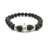 Mens Bracelets 고급 보석 여성 Matt Stone Bead 팔찌 코끼리 표범 헤드 사자 머리 올빼미 거북이 매력 팔찌