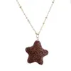 Starfish Noir Lava Pierre Collier Aromathérapie Huile Essentielle Diffuseur De Parfum Pendentif Collier pour femmes bijoux