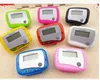 Partihandel 200PCS Pocket LCD-pedometer Mini Singelfunktion Pedometer Stegräknare LCD-körningsstegmätare Digital Walking Counter