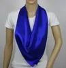 Nouveau carré hommes femmes soie solide écharpe plaine pur soie Satin foulards châle wrap foulards 12MM d'épaisseur 70*70cm unisexe #4056