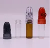 Autres accessoires pour fumeurs Bouteille d'absorption nasale recevant un bouchon d'étanchéité en verre mini-bouteille de stockage cylindrique, narguilé en verre en gros, raccords de tuyauterie en verre
