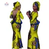 2019 afrique Style deux pièces jupe ensemble Dashiki vêtements élégants volants Sexy haut court et jupe femmes ensembles pour mariage WY1057