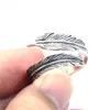 Kostenloser Versand Größe 6-10 Dame Mädchen 925 Sterling Silber Ring Schmuck Neueste S925 Mode Feder Ring