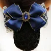 2018 Fashion Handmade Office Lady Bow Tie Barrette Hair Clip Cover Bowknot Net Bun Deep Snood for Long Hair Accestory