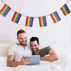 5 متر 20 قطع قوس قزح العلم سلاسل ملونة أعلام السلام راية lgbt الكبرياء المثليين العلم مثليه مثلي الجنس الحق موكب شنقا الرايات