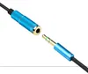 Audio Splitter Cable 3.5mm Man till 2 port 3.5mm Kvinna med Mic Extension aux kabeladapter för telefon Samsung Huawei laptop högtalare