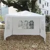 2018 Wholesales White Trzy Boki Wodoodporna Składana Namiot Gazebo Outdoor Sunshade Cover Party Supplies