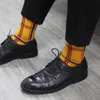 Match-up Men's Funny Colorful Combed Cotton Socks Orange Series Casual Dress Wedding Socks5Pairs Lot2356