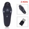 RF 2.4GHz Apresentação Sem Fio Apresentação Remota Controle USB PowerPoint PPT Clicker Remoto Controle Remoto Girando PPT Pitadores Laser Vermelho