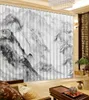 3D Curtains European style Creative Marble Window Curtain Living room Printing Blackout Photo Curtain