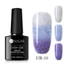 3 Renkler Sıcaklık Renk Değiştirme Jel Oje Gökkuşağı Holografik Termal Islatın UV Jel Vernik 7.5ml Nail Art