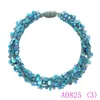 3 stks 3 kleuren chunky bloem verklaring chokers kettingen voor vrouwen boeket sequin grote sieraden ketting A0827