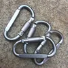 Multi-function Aluminium Alloy Vintage D Shape Key Ring Carabiner Snap Clip Hook Lock Outdoor Buckle Climbing Hiking Keyring