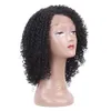 Parrucche anteriori in pizzo sintetico corto da 14 pollici parrucca riccia crespa per capelli per parrucche afroamericane nere naturelle Cosplay