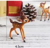 Décoration de noël réaliste, ornement de jardin, Figurine de cerf Miniature mignonne, Animal féerique, maison de poupée, accessoires de décoration de plantes, vente en gros