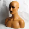 Nuovo Makeup Black Lip Fibra di vetro Afroamericano femmina Black Mannequin Head Busto per parrucche in pizzo Display227k1175860