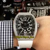 Nova chegada de COLLECTION Vanguard Black Men Dial V45 SC DT Automatic Mens Watch Diamond Silver / Gabinete moldura cinta de couro Gents Relógios