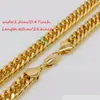 Thick Heavy Solid Chain Necklace 18k Yellow Gold Filled Statement Necklace Classic Jewelry Tight Chain 23.6 Inches