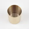 400 ml Nordic Style Brass Gold Vase Stainless Steel Cylinder Penhållare för stativ Multi Använd Penna Pothållare Cup Innehåller Sn941