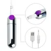 Meselo Metal Bullet Wibrator USB 10 Tryby Mini Sex Zabawki dla Kobiet Masturbator Wodoodporna Kobieta Wagina G-Spot Wiwo Produkt D181111501