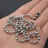 Colar de corrente de esfera de aço inoxidável Colar de 20 polegadas comprimento 50cm 60 cm para bracelete DIY Colar de jóias Encontrar correntes 2.4mm espessura