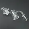 25mm XL 4mm Smoking Accessories Thick Quarts Banger with newest Spin Glass Turbine Carb Cap Quartz Ball For Bong