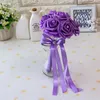 Cheap Rose Wedding Bridal Bouquets Handmade Flowers Artificial Rose Ribbons Wedding Supplies Bride Holding Flowers Brooch Bouquet 7887196