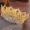 Couronnes de mariée baroques Bandeaux Argent Or Diadèmes De Mariage Bandeaux Cristal Filles Fête Diadème Reine Tiara Voile De Mariage Accessoires De Cheveux