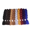 Gris à haute température Fiber Traids Cheveux Kanekalon Tressage de cheveux Extensions de cheveux synthétiques en vrac 24 pouces 80g MOQ est 5 pièces 3181375