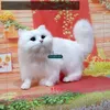 Dorimytrader hayat benzeri sevimli hayvan kedi peluş oyuncak gerçekçi hayvanlar evcil kediler oyuncak dekorasyon hediyesi 35 x 20cm dy800202915389