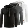 Wholesale- LNRRABC Fashion Autumn Winter Men Sweatshirts Hoodies Jumper Outwear Large Size Hoody Hooded Warm Jacquard Clothing