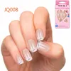 24pcs Pre Design Fake Nails French False Nails Beautiful Nail Tips For Nail Art Fashion Fingernail Free Glue