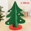 1Pc 3D Christmas Tree Ornaments Xmas Tree Non-woven Tabletop Christmas Party Wedding Decorations Kids Gift