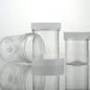 60 ml 120 ml ronde clear pet jar fles container met wit plastic dop deksel, voor cosmetische pot verpakking snelle verzending F754
